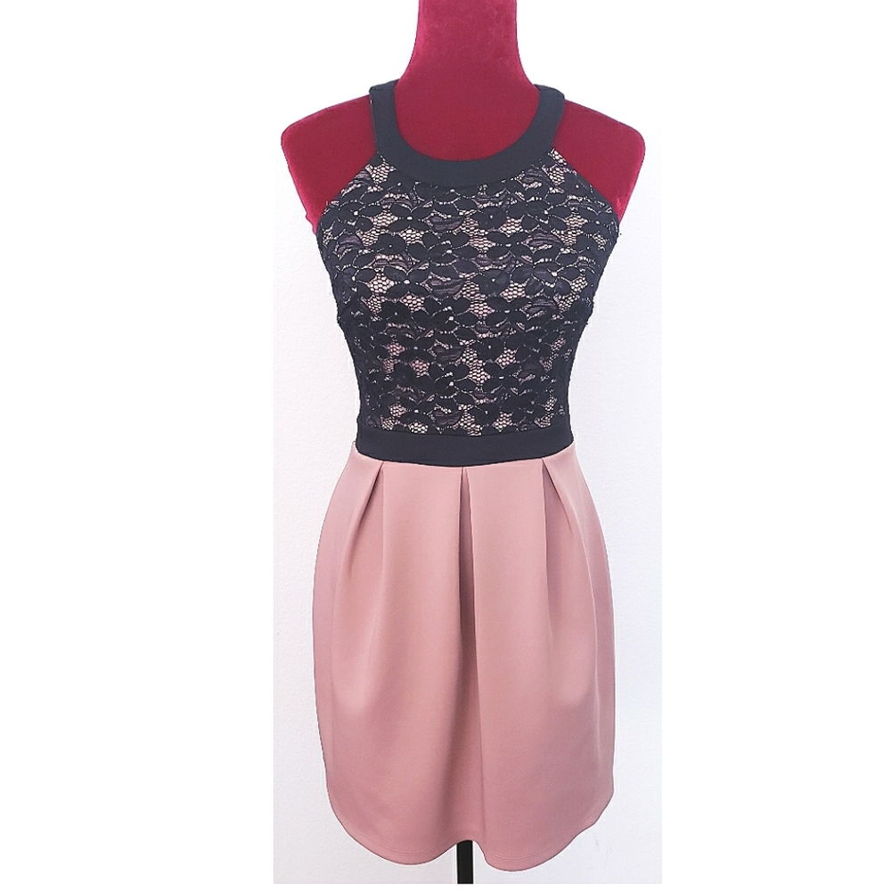 SWEET STORM Lace Halter Top Dress - Picture 2 of 4
